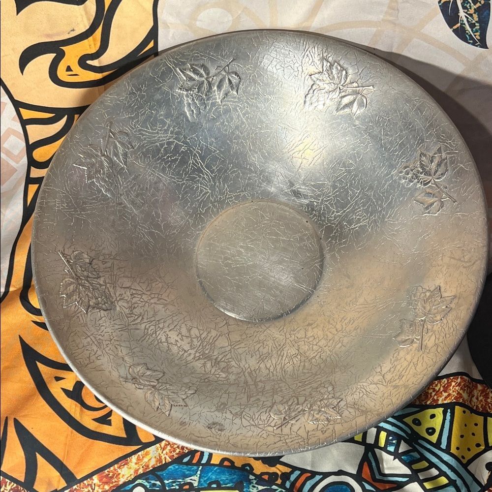 West Bend Vintage Aluminum Grape Decorative Bowl